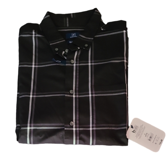 Black Casual Button Down Shirt NWT - Picture 1 of 3